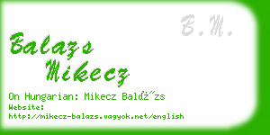 balazs mikecz business card